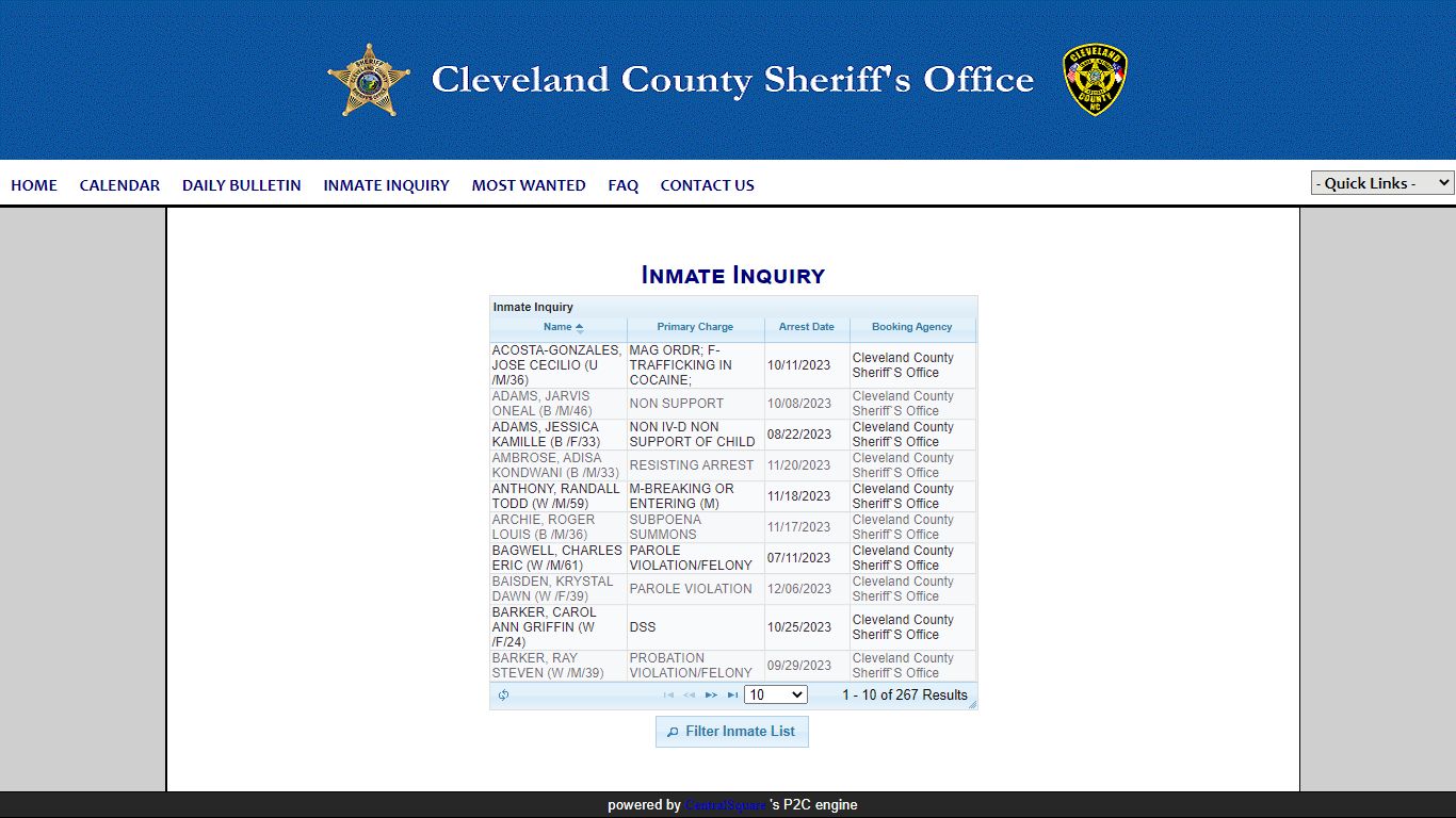 Cleveland County Sheriff Office P2C